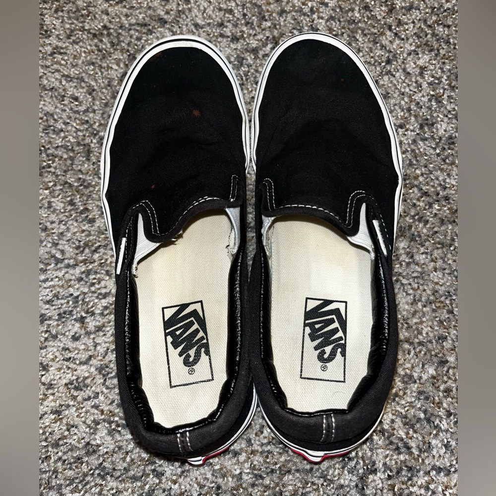 Unisex Black and White Slip-On Sneakers